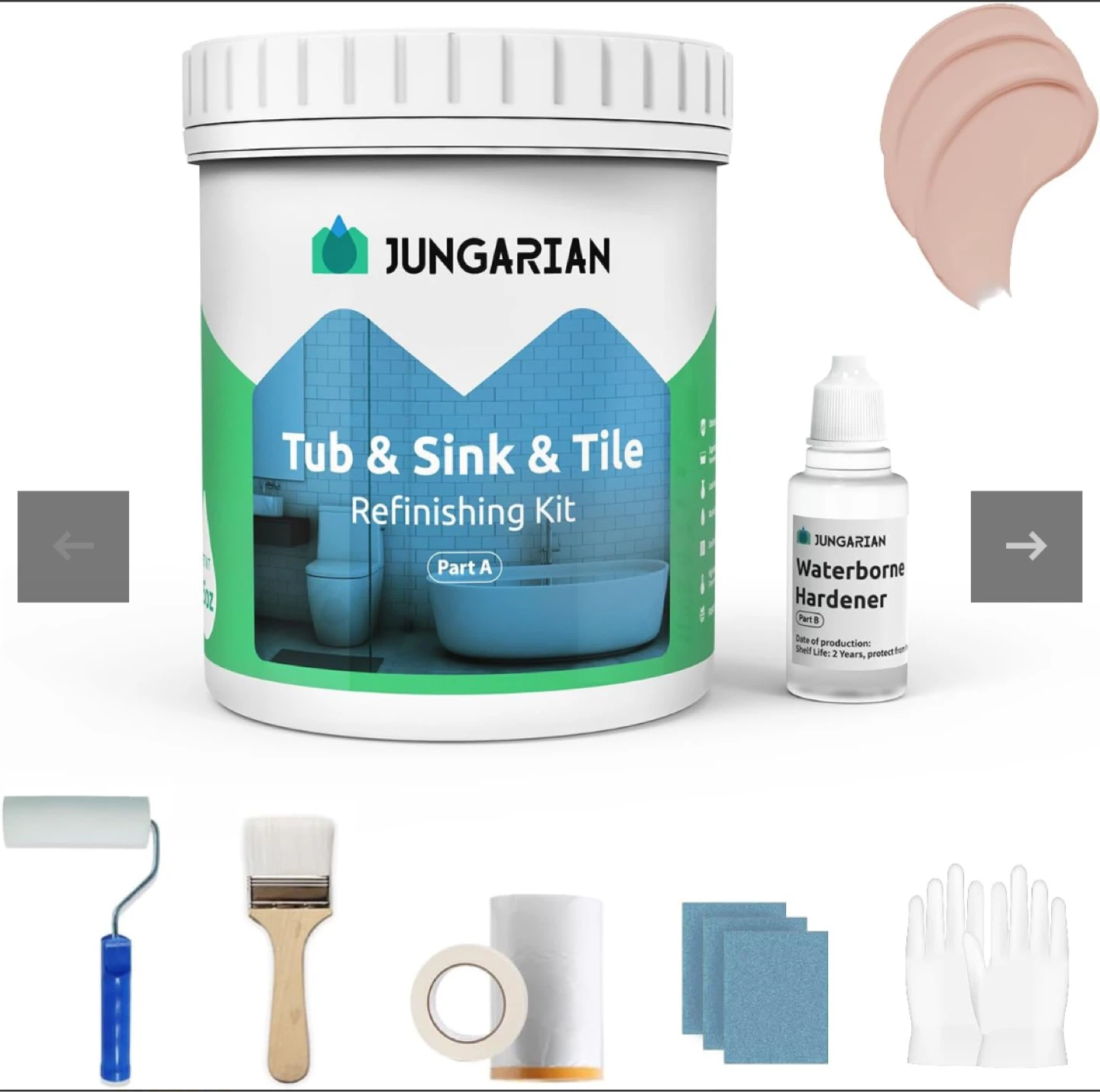 Jungarian Tub, Sink & Tile Refinishing Kit