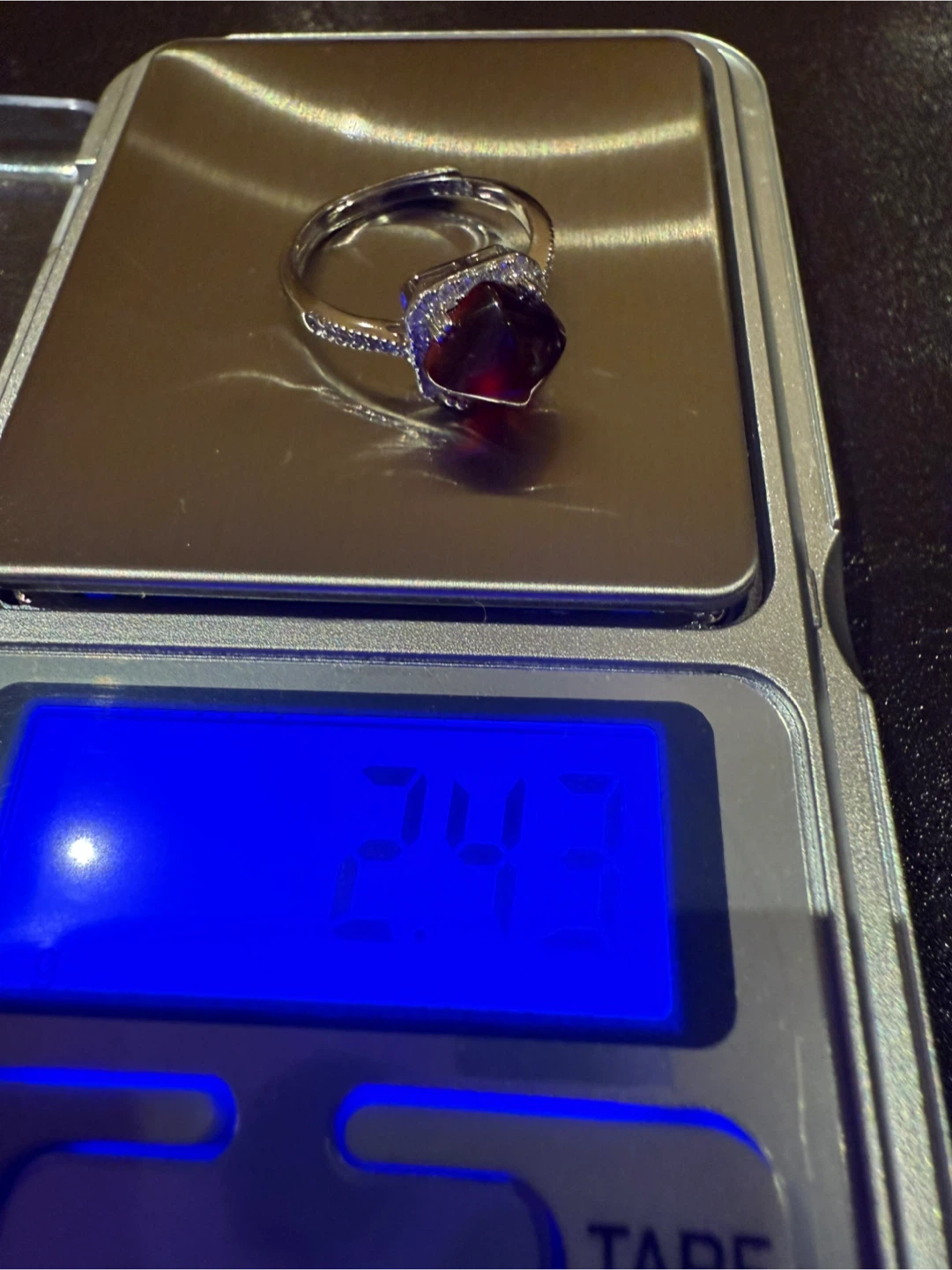 Red Garnet S925 Silver Ring - photo 3