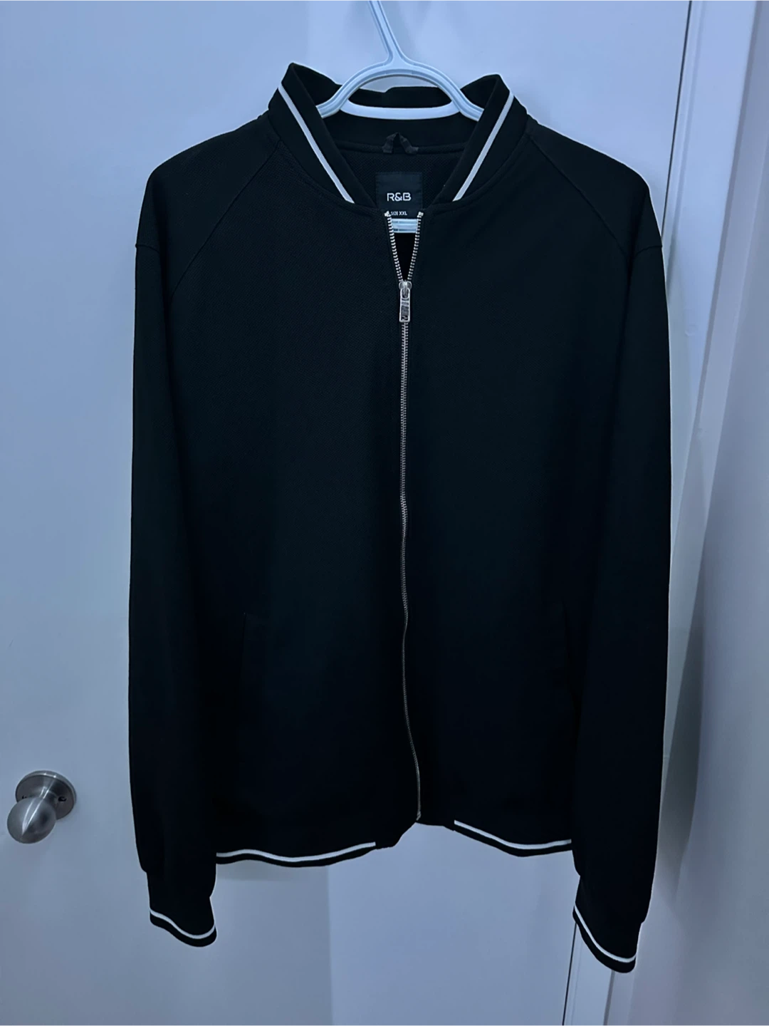 R&B Black XXL Bomber Jacket