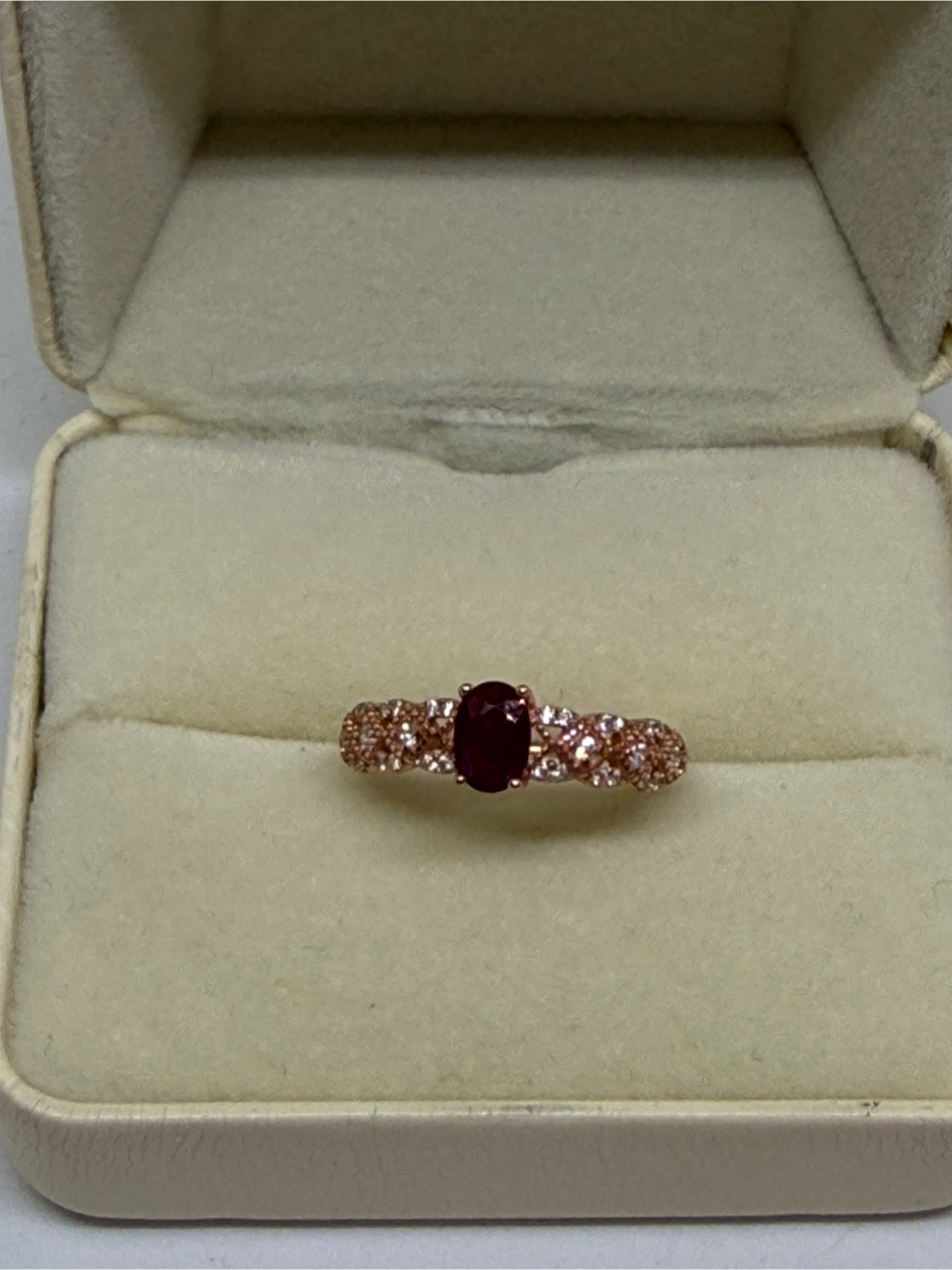 Ruby S925 Rose Gold Silver Ring