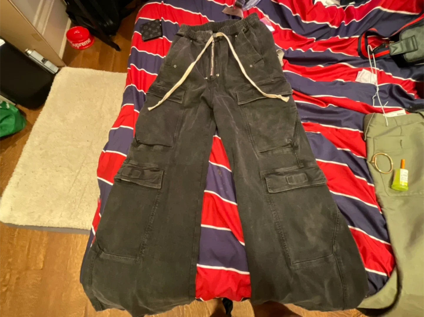 Rick Owens DRKSHDW Drawstring Cargo Pants image indicator(7)