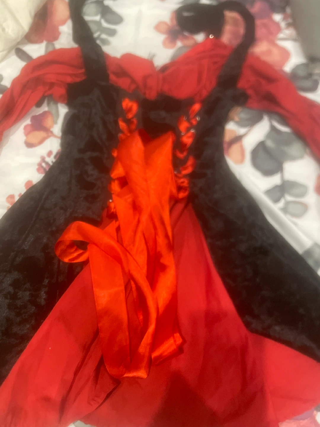 old times/vampire dress Red & Black Halloween costume Dress - photo 3