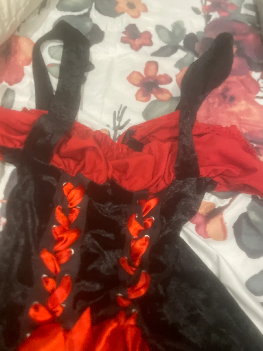 old times/vampire dress Red & Black Halloween costume Dress - photo 4