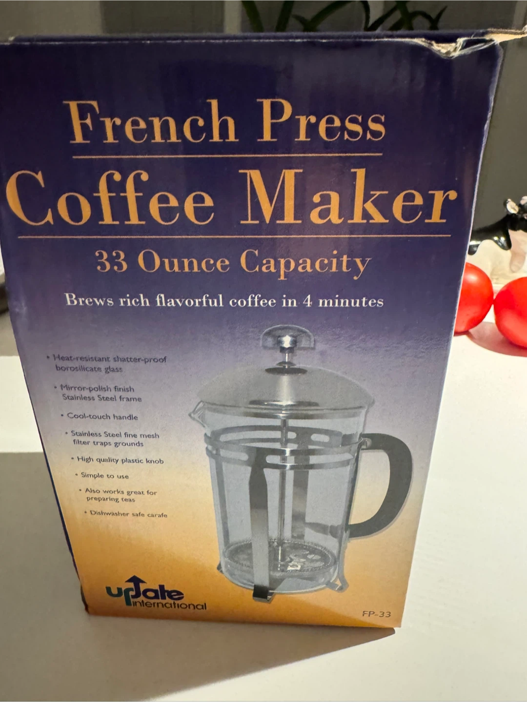 33 Ounce French Press Coffee Maker