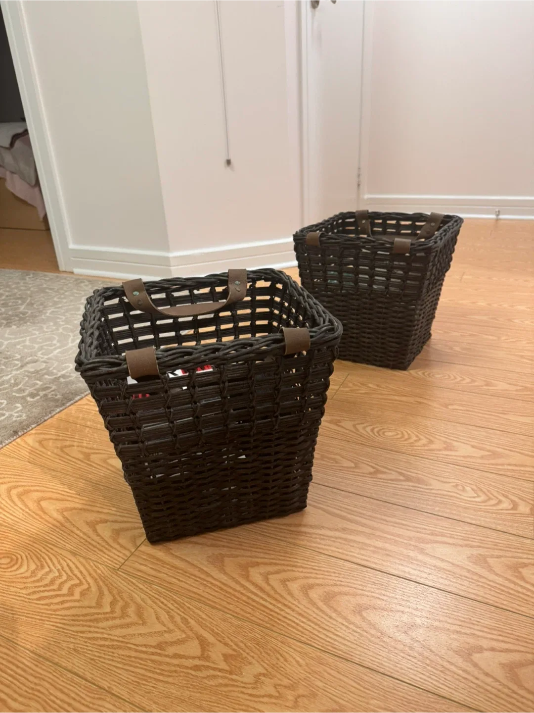Pottery Barn- Wicker Storage Baskets - Set of 2