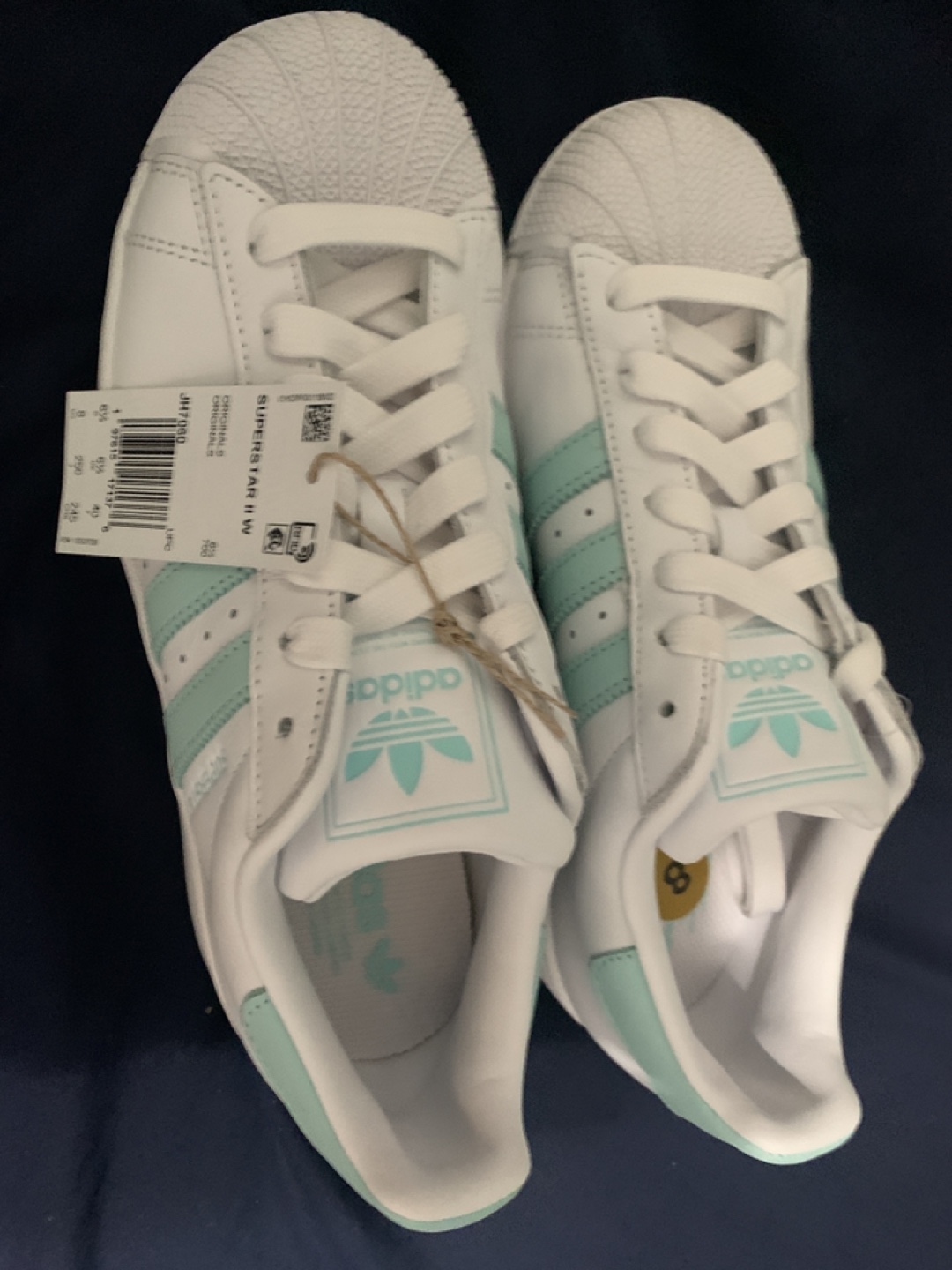 Adidas Superstar Women's Athletic Shoes White Teal Size 8 - photo 2