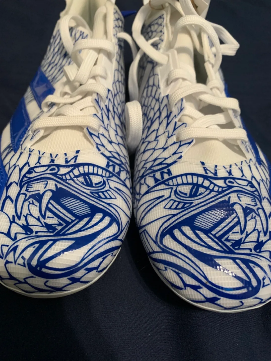 Adidas Adizero Electric Football Cleats Snakeskin Blue IH8569 image indicator(4)