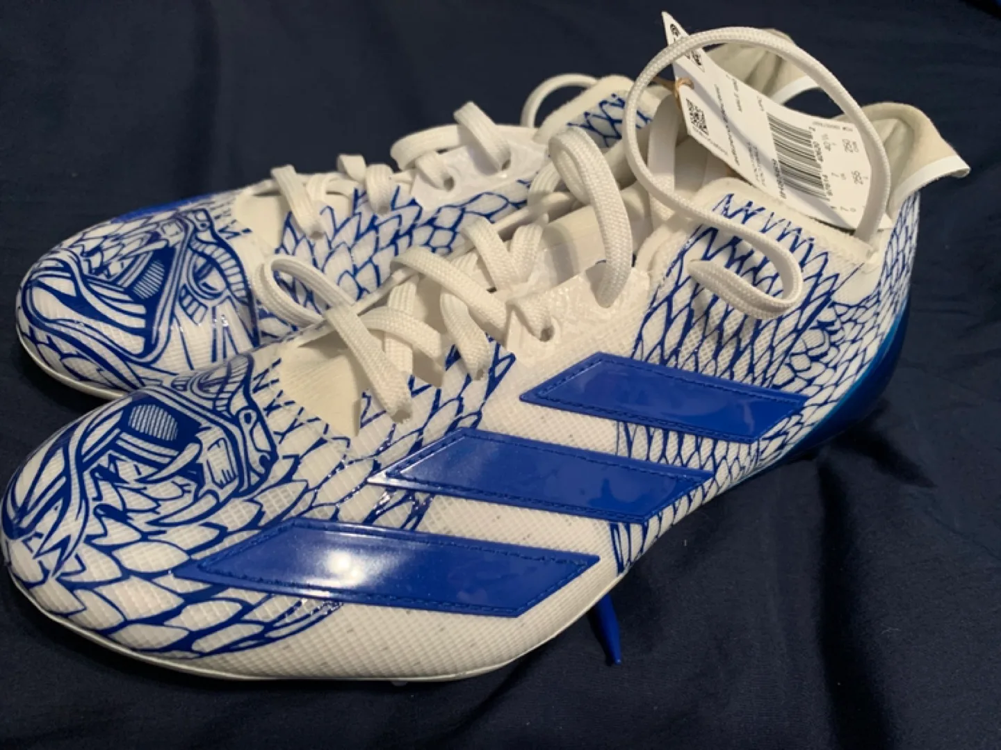 Adidas Adizero Electric Football Cleats Snakeskin Blue IH8569 image indicator(3)