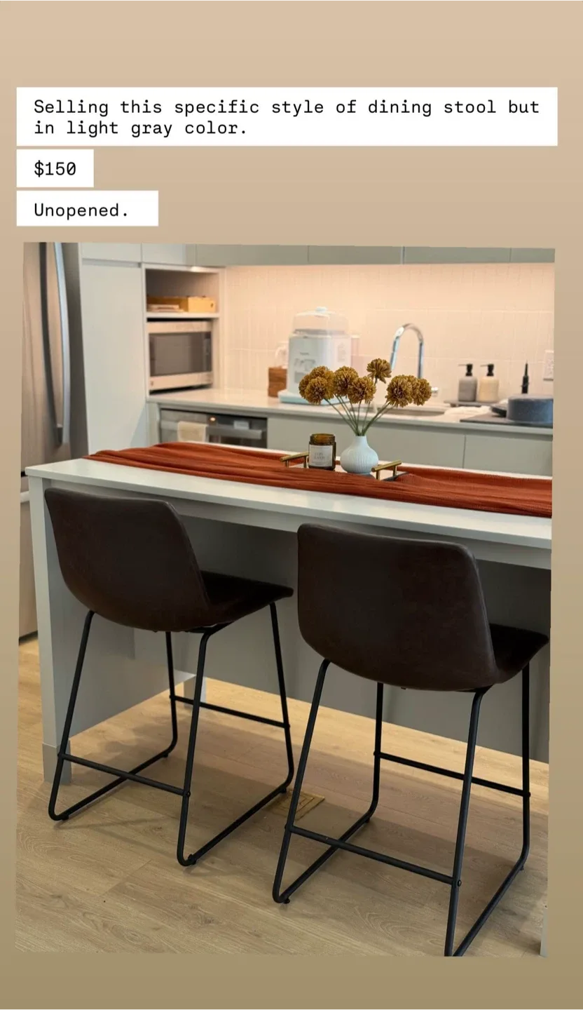 New Liekele Upholstered Counter Stools - Light Gray image indicator(2)