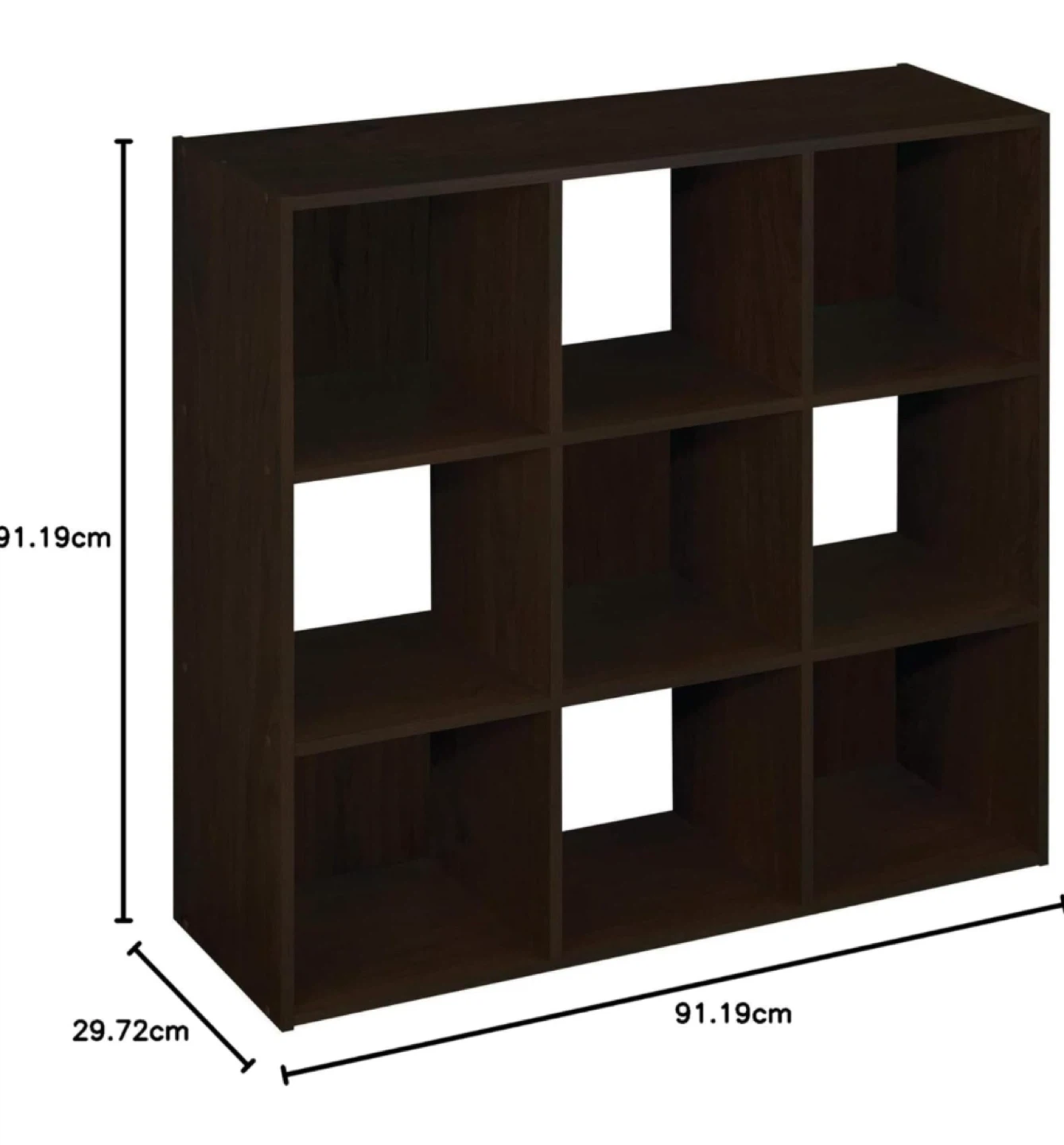 9-Cube Organizer Shelf - Brown - photo 3