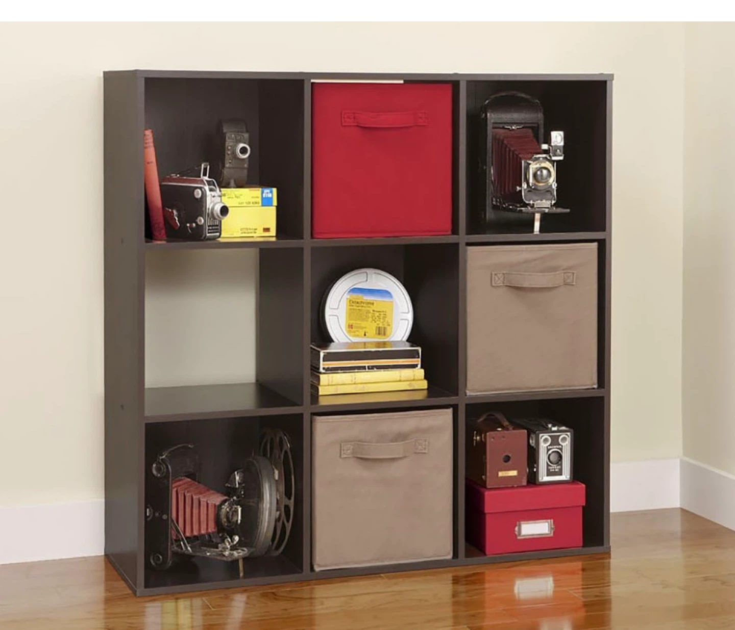 9-Cube Organizer Shelf - Brown