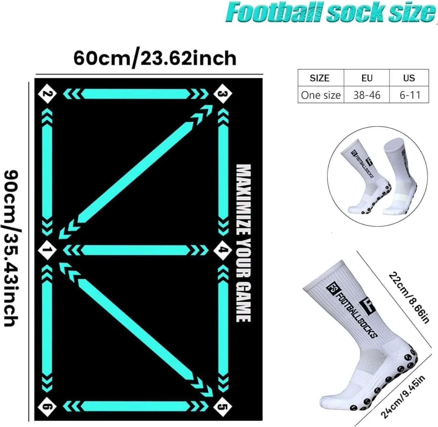 Soccer training mat image indicator(2)