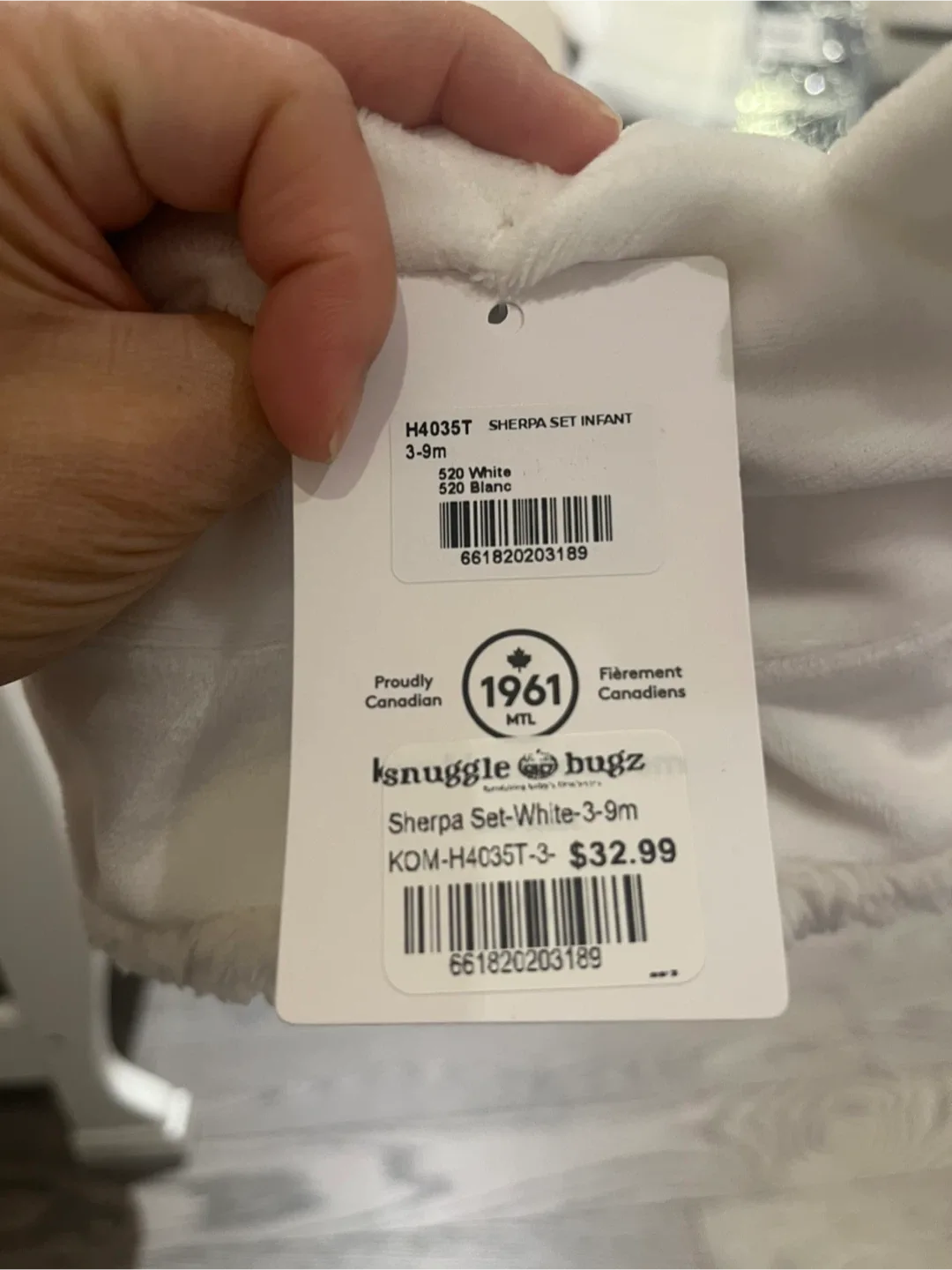 Kombi Sherpa Set Infant 3-9m White - New image indicator(3)