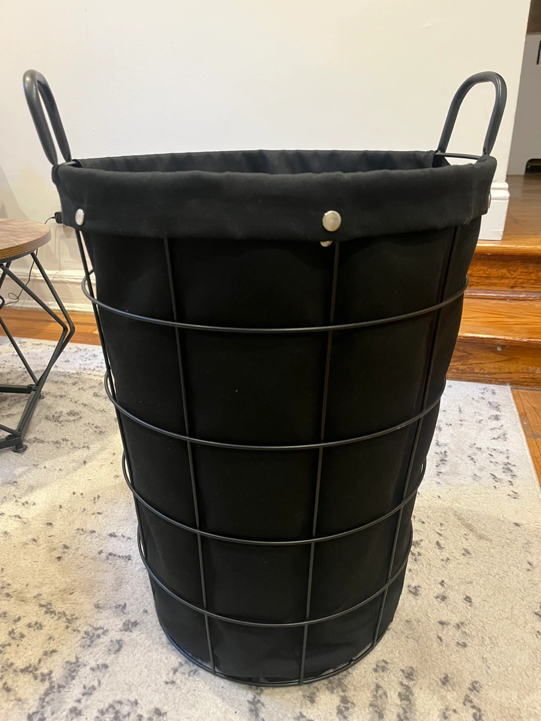 Black Wire Laundry Basket