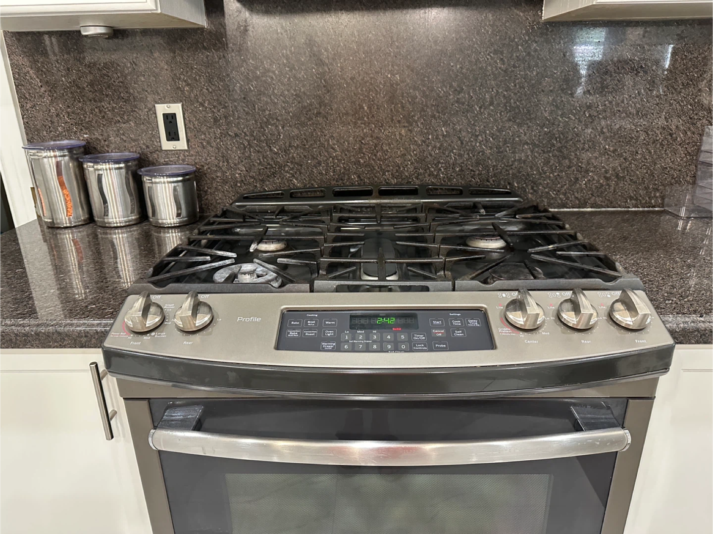 GE Profile Stainless Steel Gas Range - photo 2