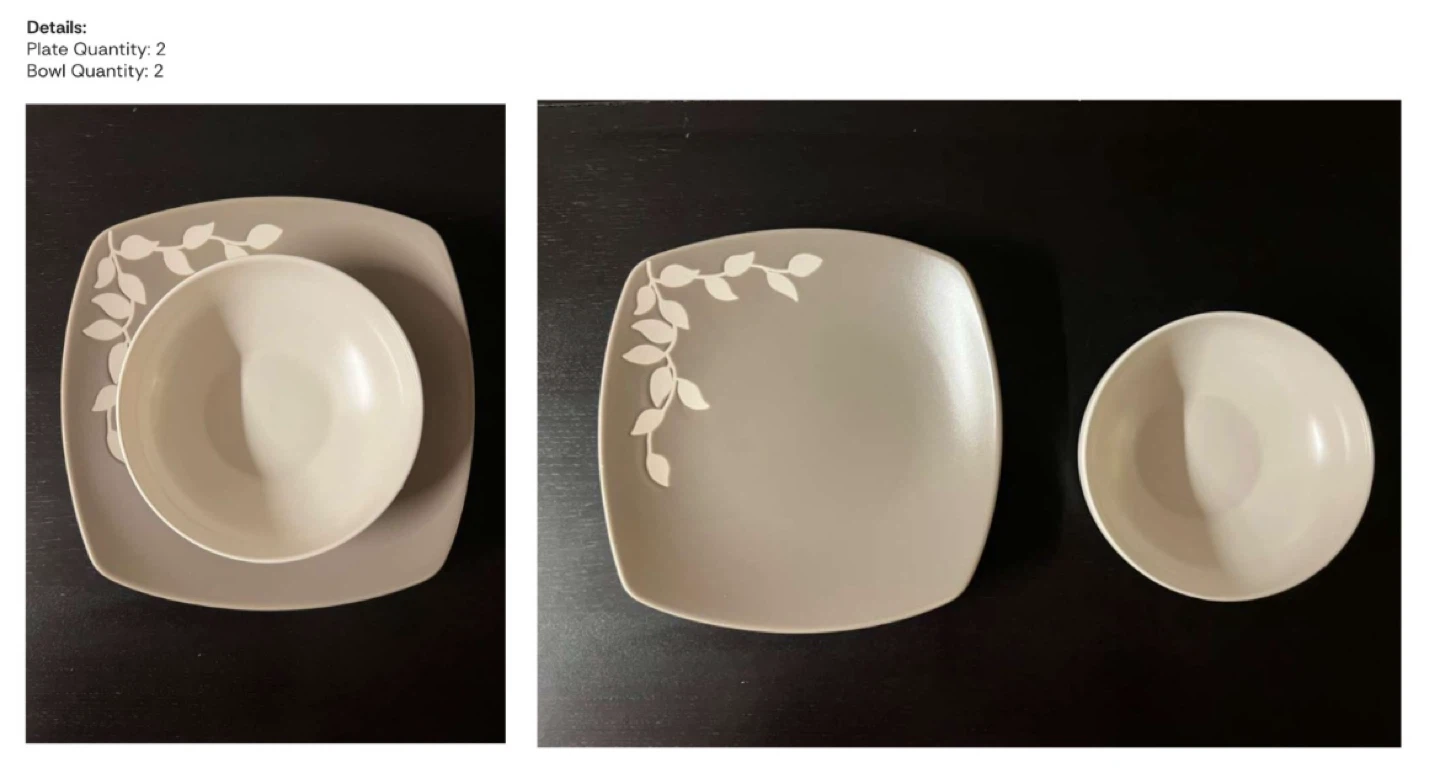 4-Piece Plate and Bowl Set