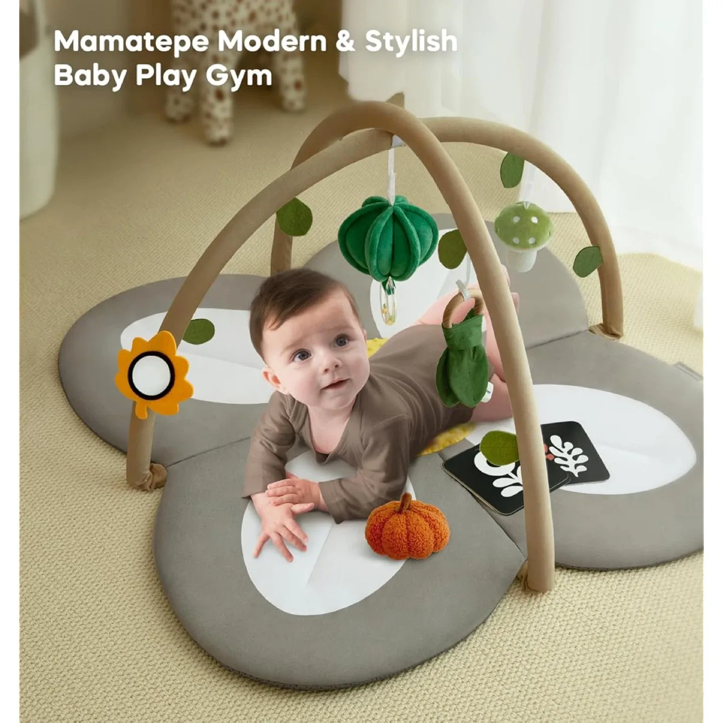 Baby Play Activity Gym Tummy Time Mat w 6 Toys image indicator(6)