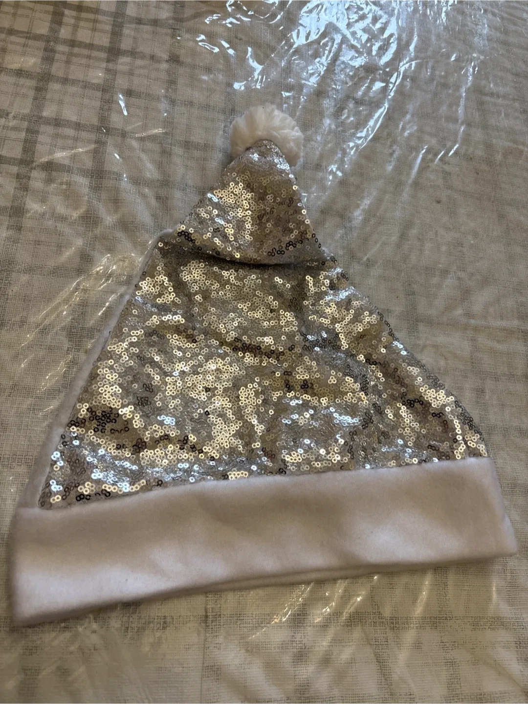 Silver Sequin Santa Hat image indicator(2)