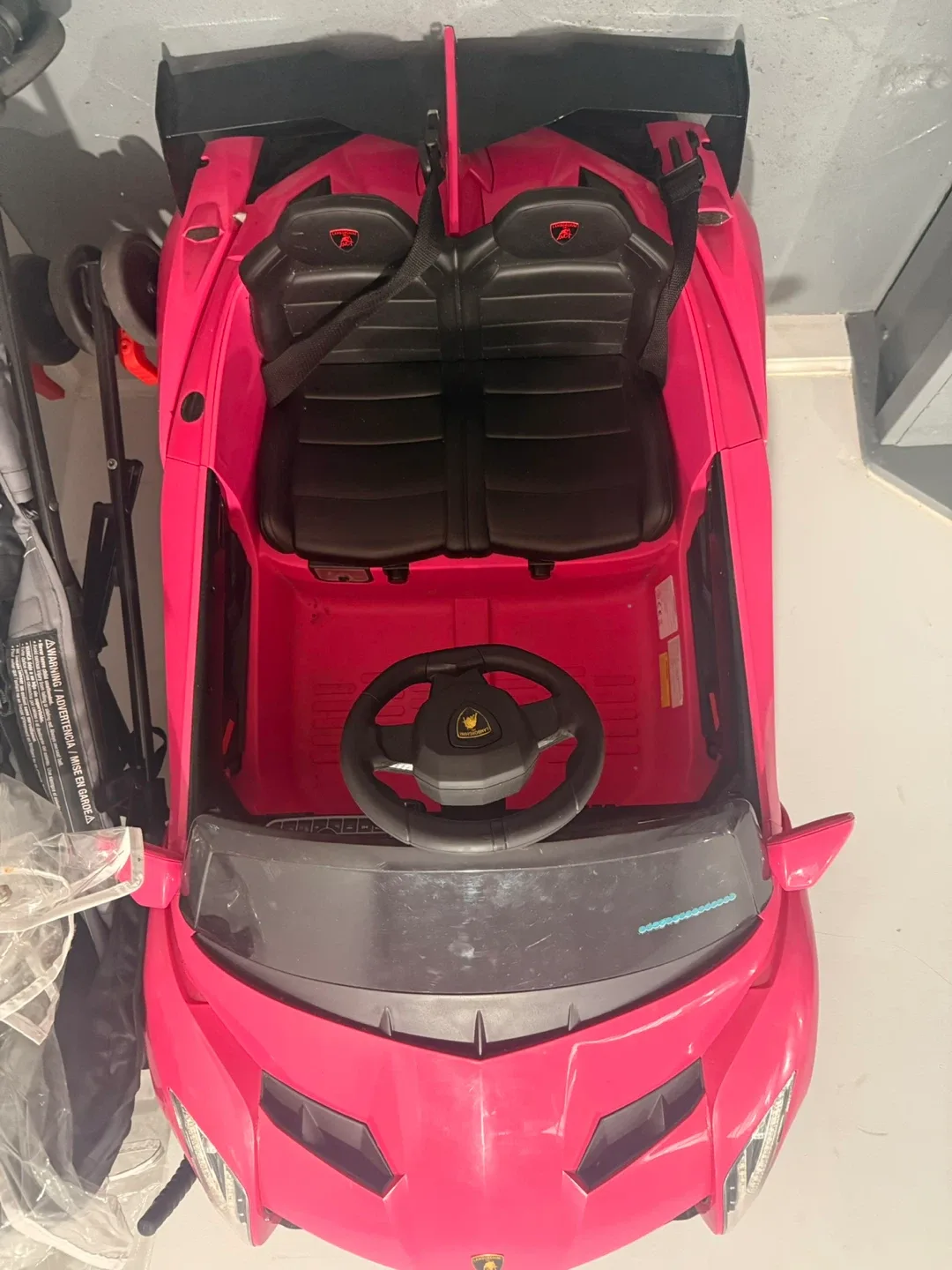 Pink Lamborghini Kids Ride-On Car thumbnail