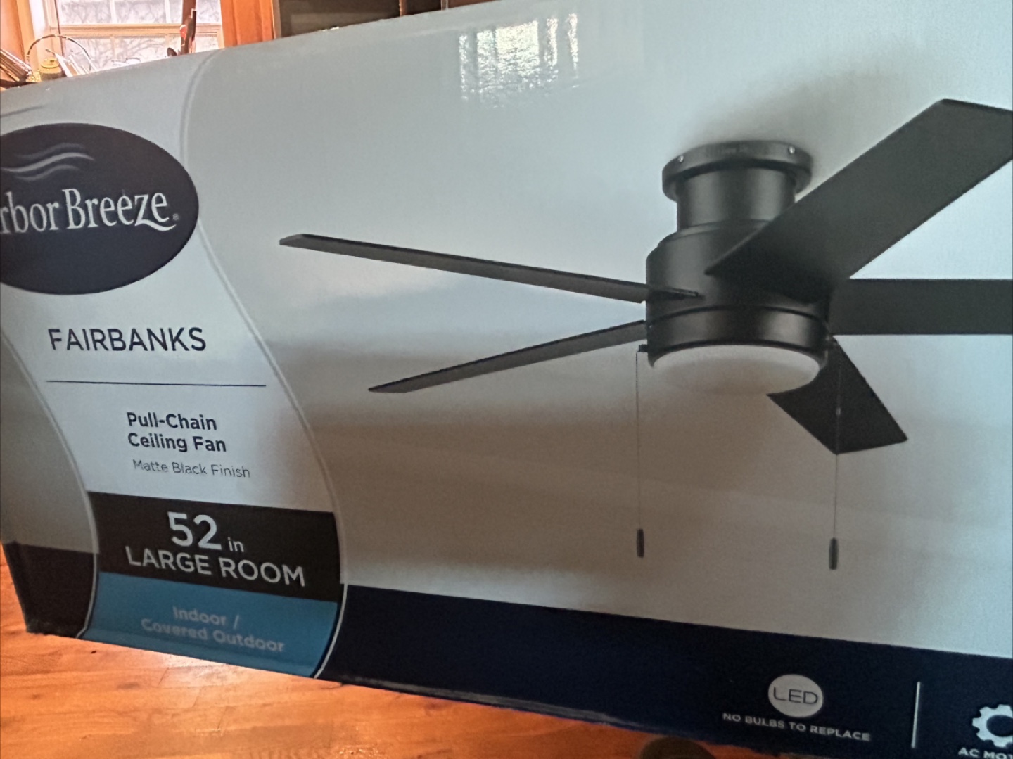 Harbor Breeze Fairbanks 52in Ceiling Fan - Matte Black