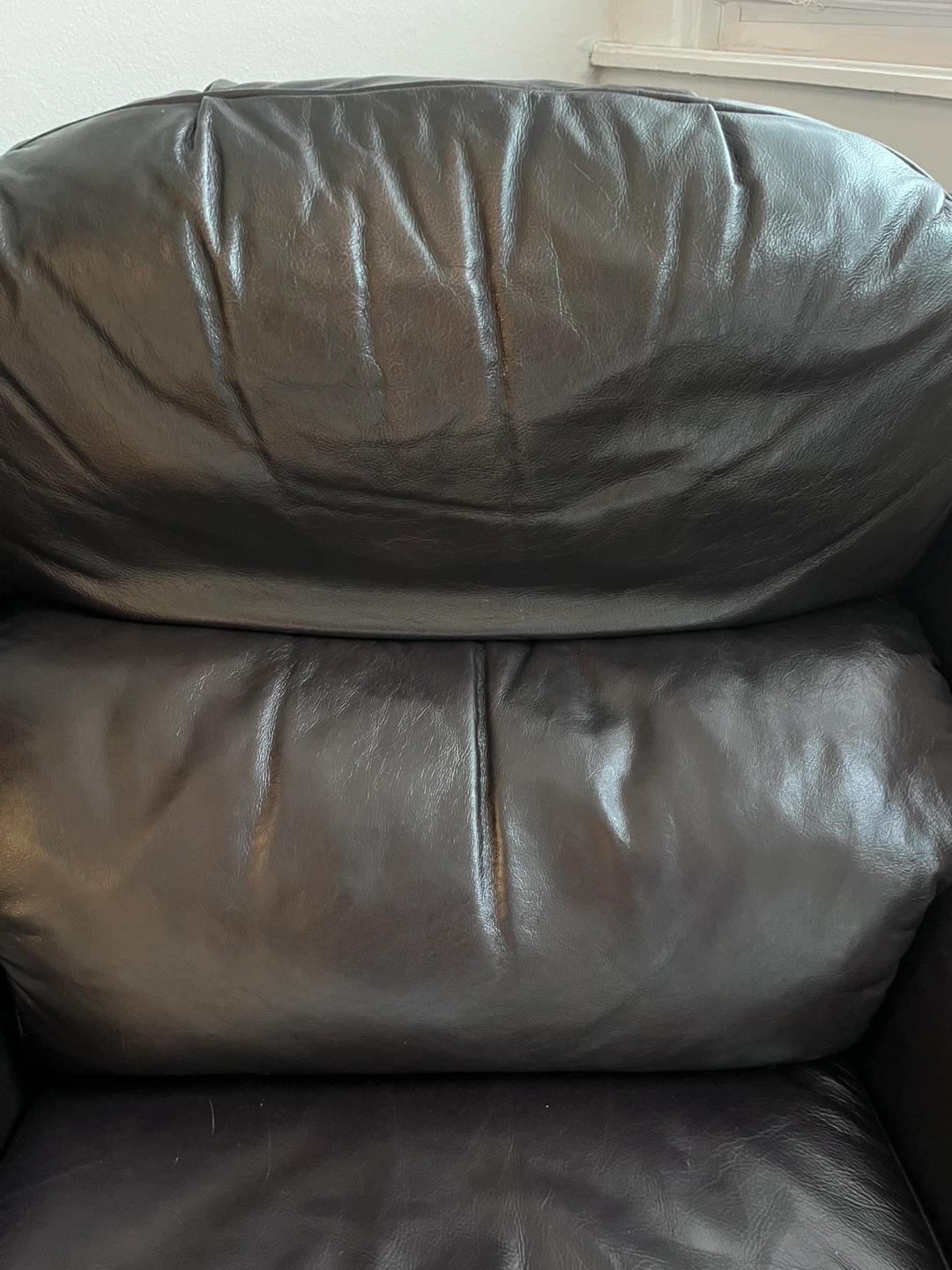 Reclining Brown Leather Armchair - photo 3