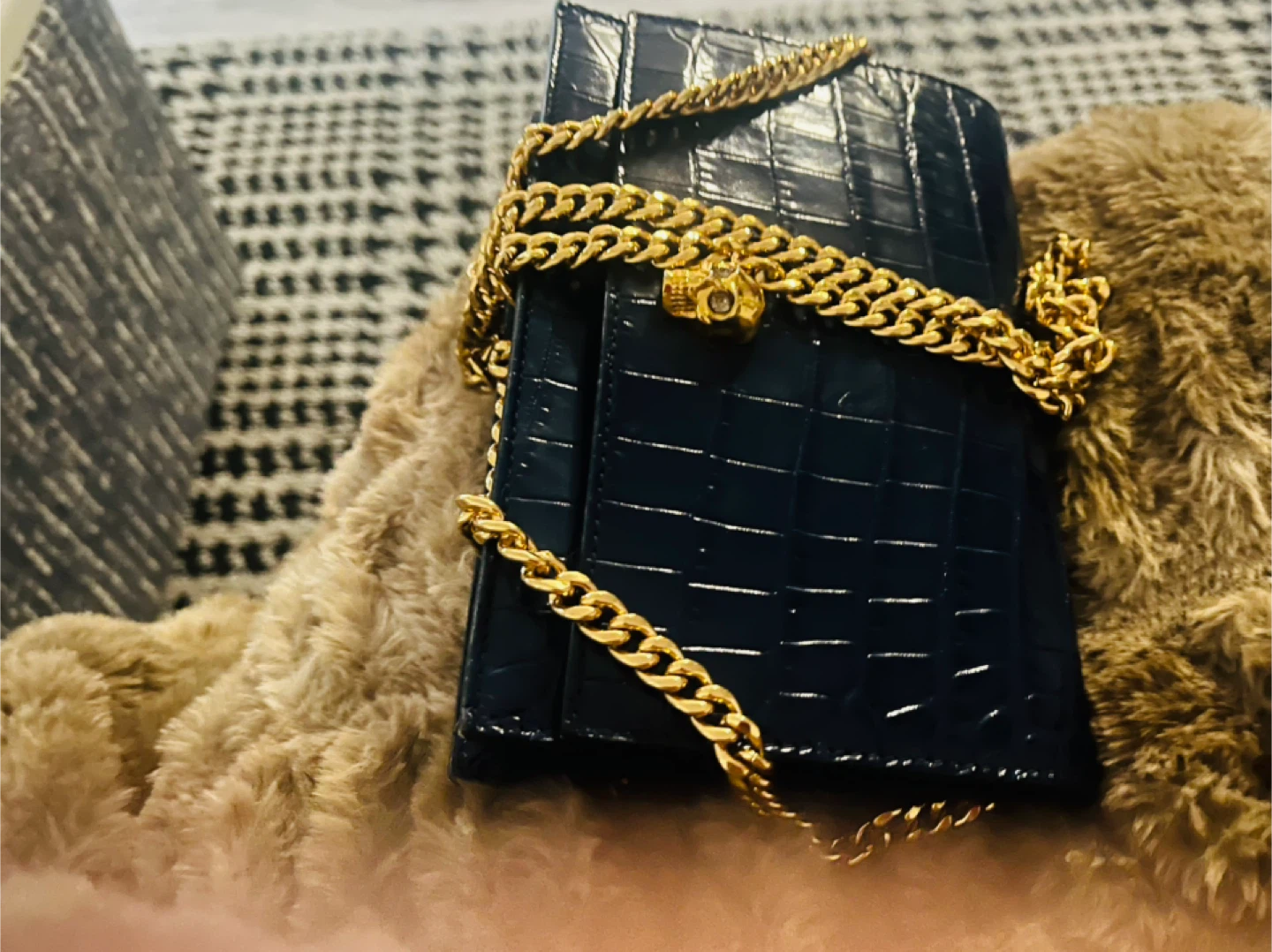 Alexander McQueen Wallet on Chain - Blue - photo 2