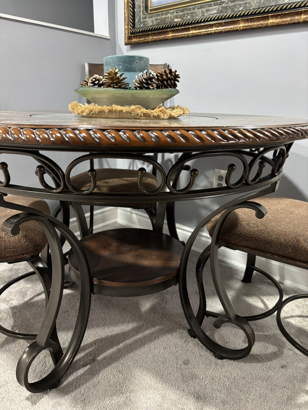 Round Dining Table with 4 Chairs - photo 2