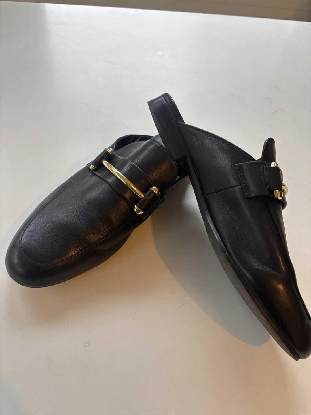 Steve Madden Kera Black Leather Mules - Size 8M - photo 5