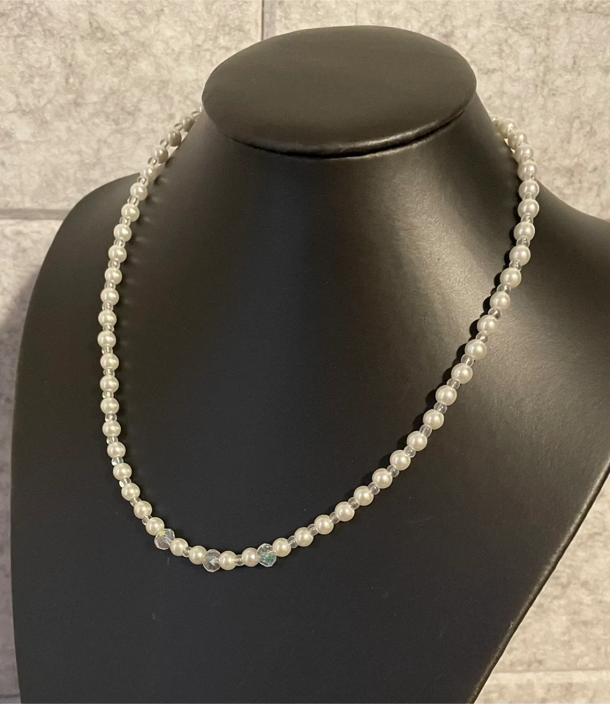 Swarovski crystal and pearl necklace thumbnail