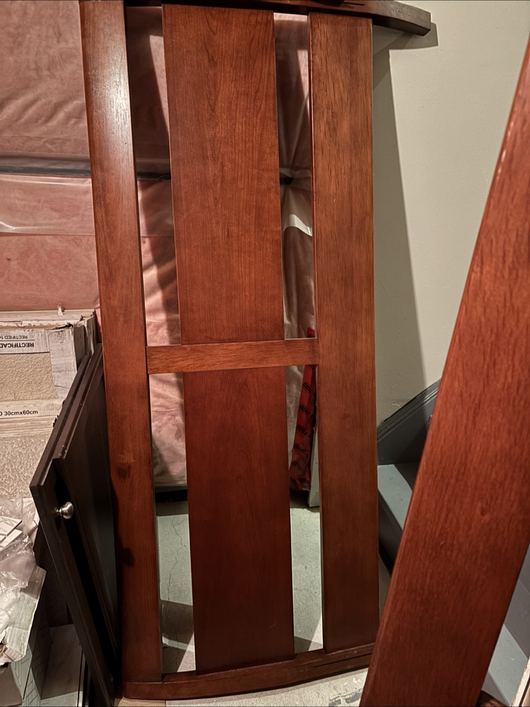 Queen Cherry Wood  Sleigh Bed Frame with FootPost - photo 2