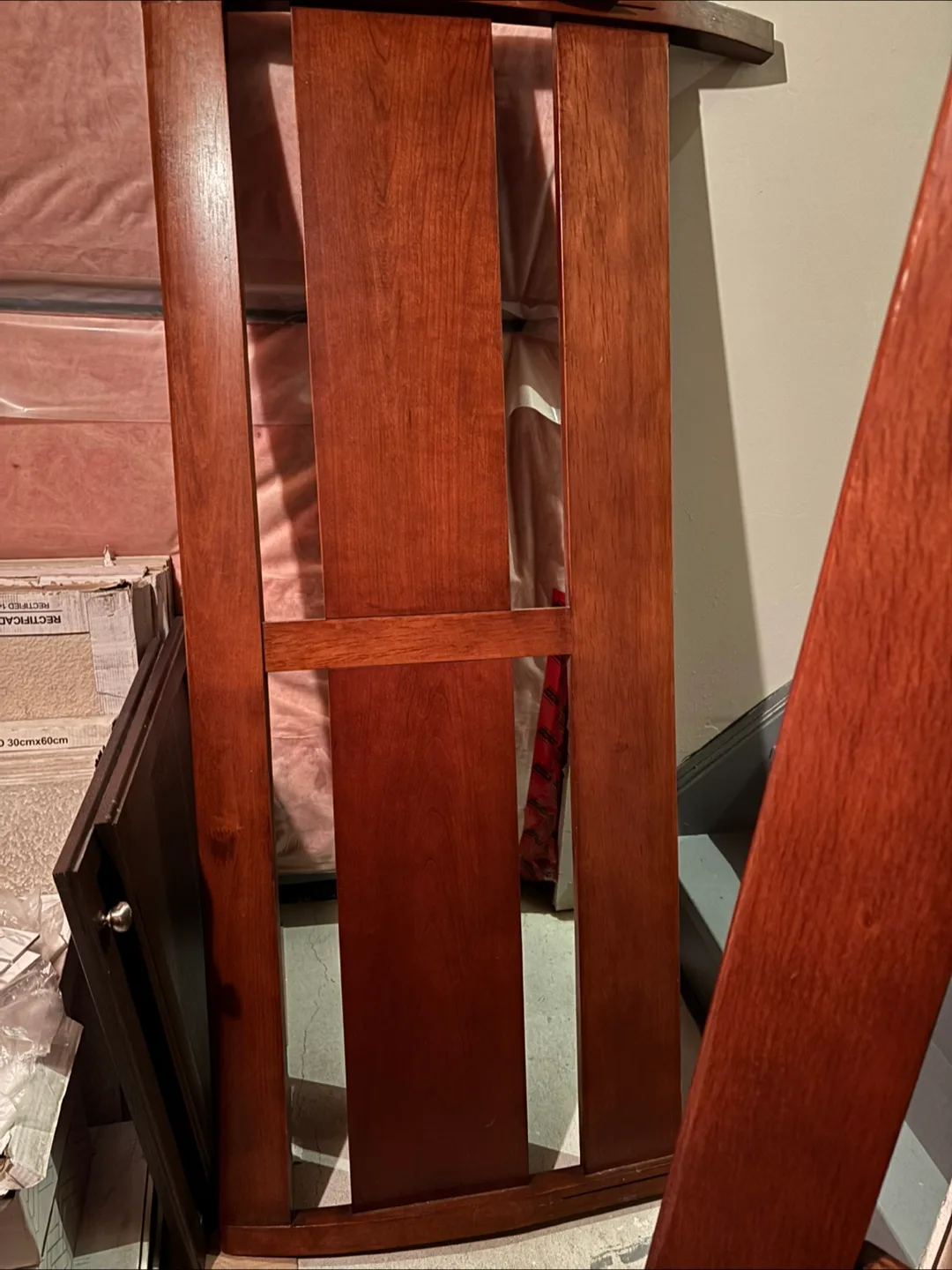 Queen Teak Sleigh Bed Frame with FootPost image indicator(2)