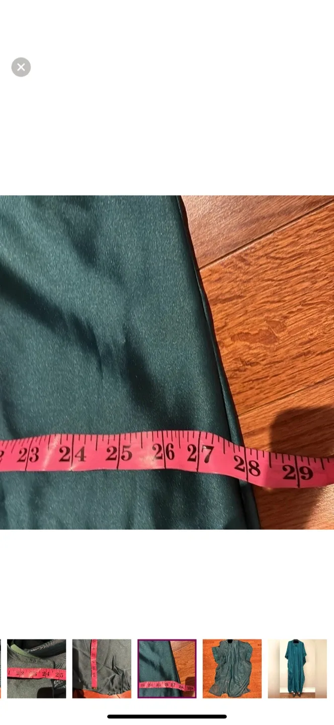 Teal Green kaftan with Lace Detail, Size 36 image indicator(7)