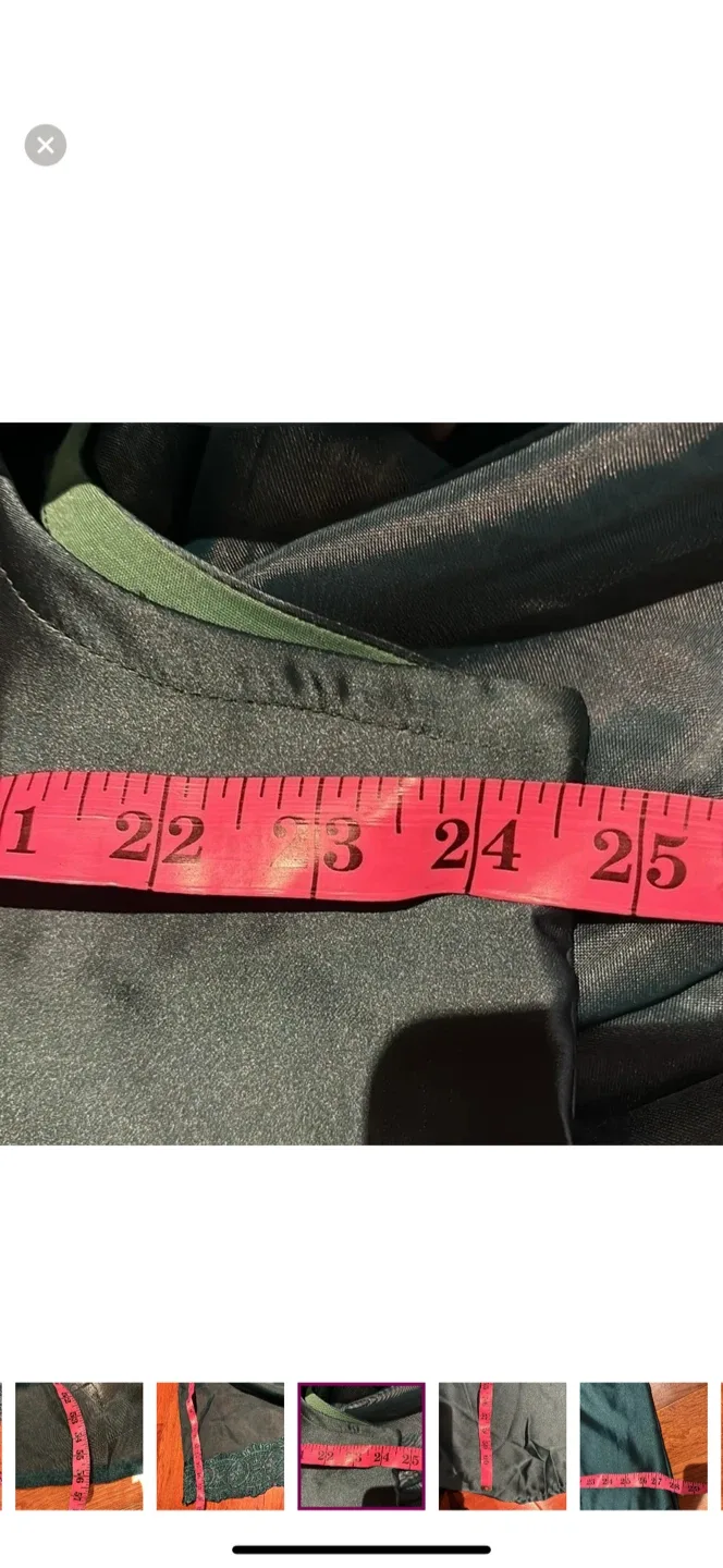 Teal Green kaftan with Lace Detail, Size 36 image indicator(9)