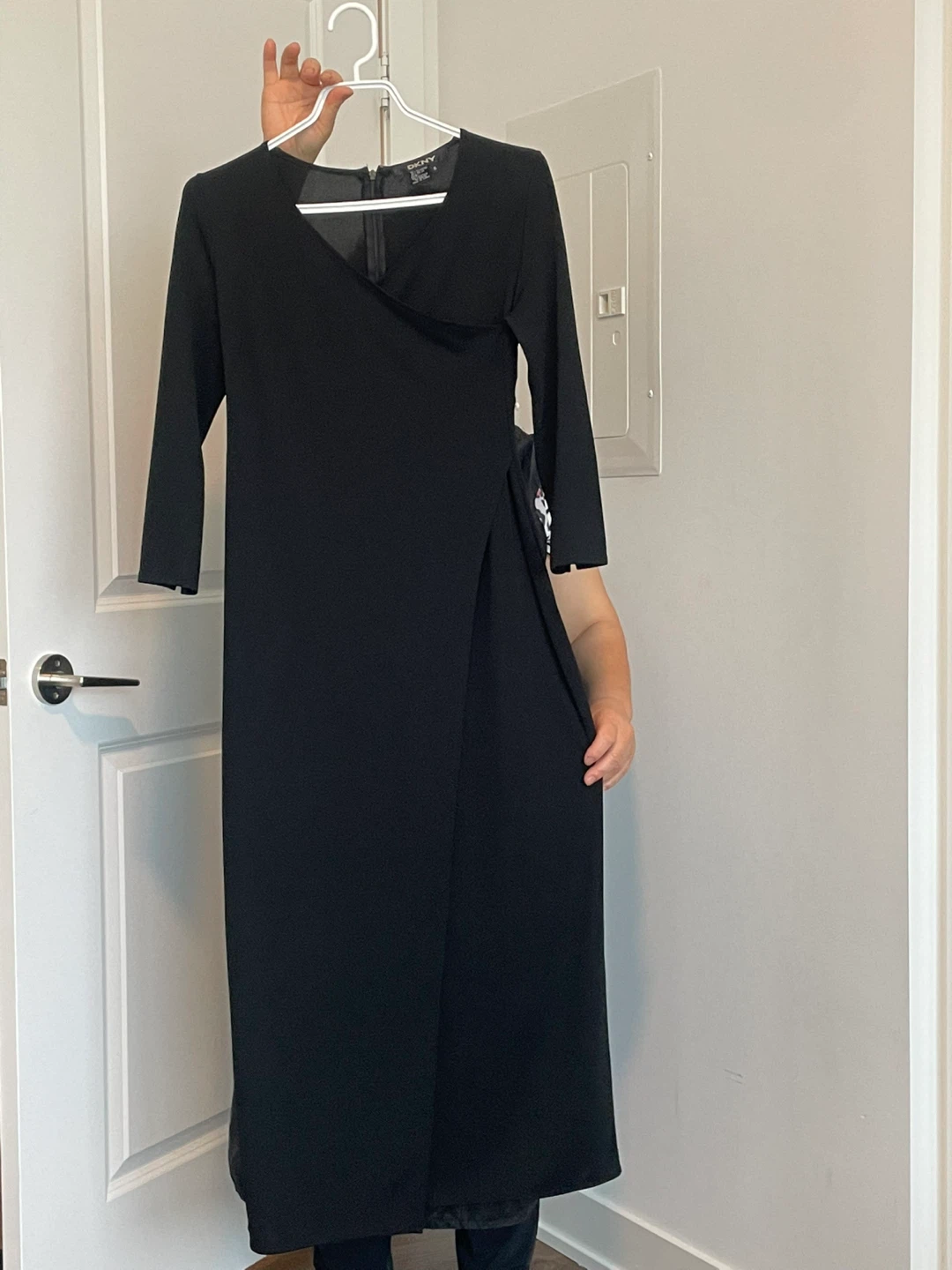 DKNY Black Wrap Dress - Size S