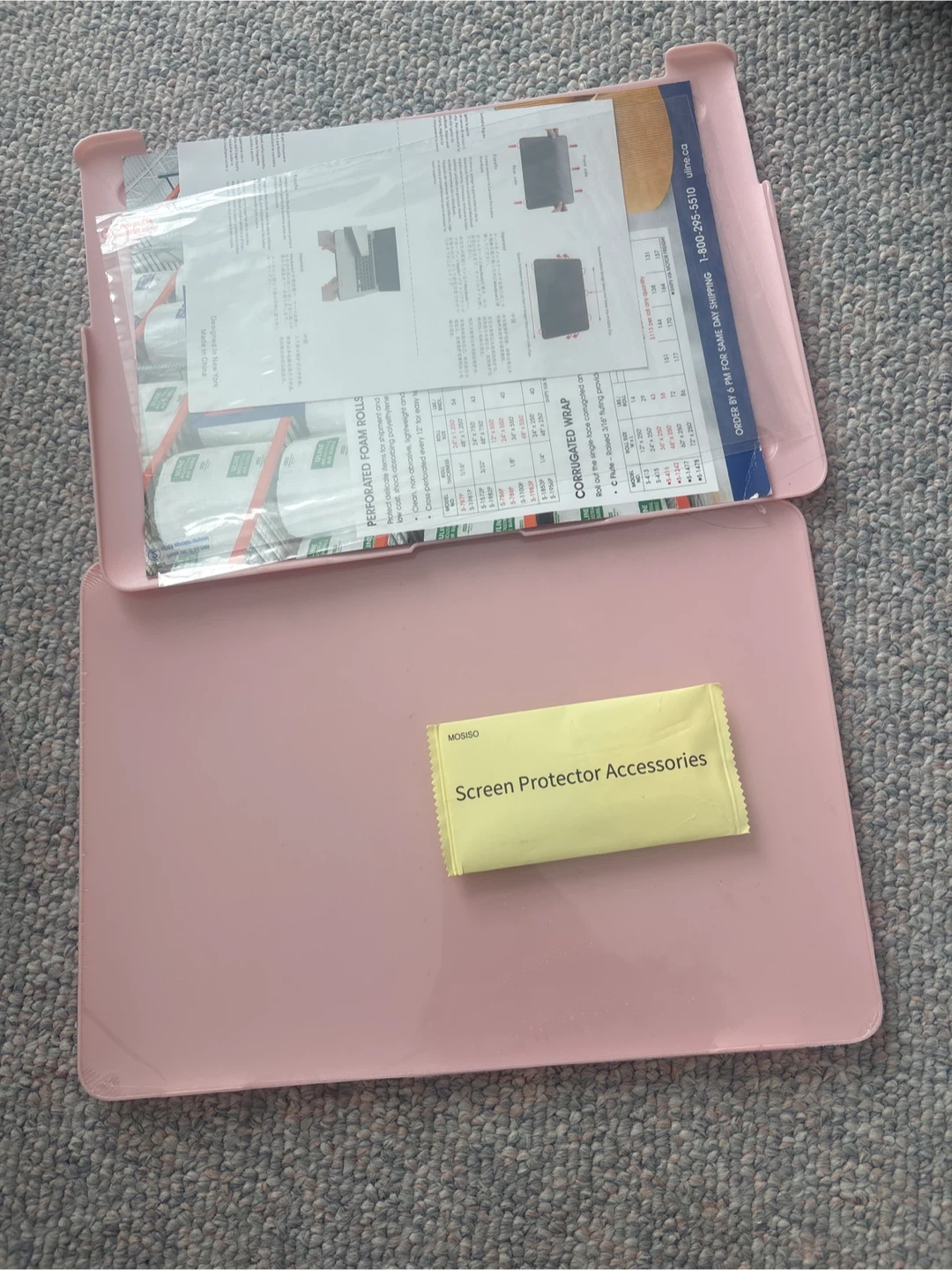 MOSISO Pink Laptop Case + Screen Protector Accessories