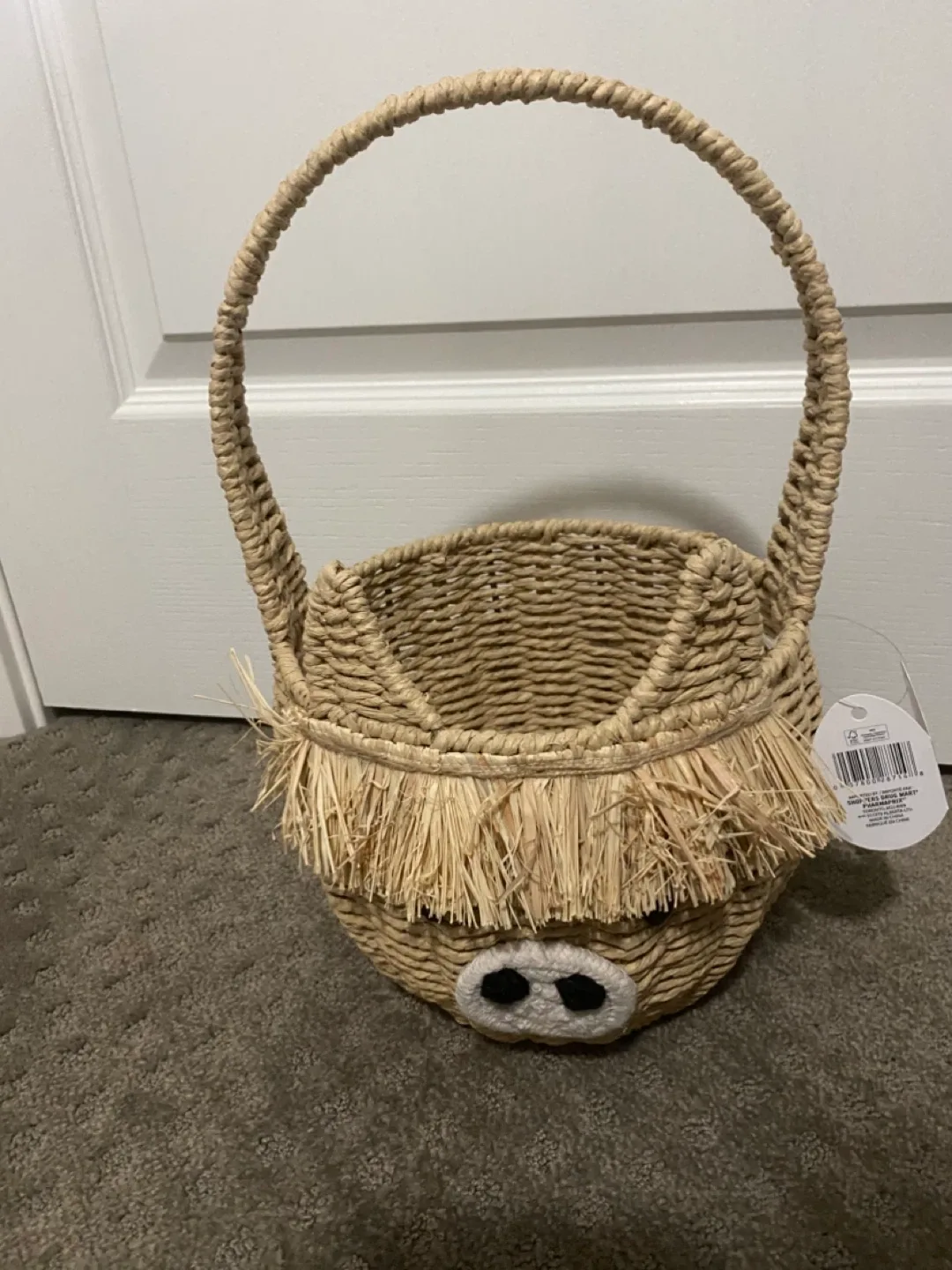 New with Tag Gift or Storage Basket - Animal Face Design thumbnail