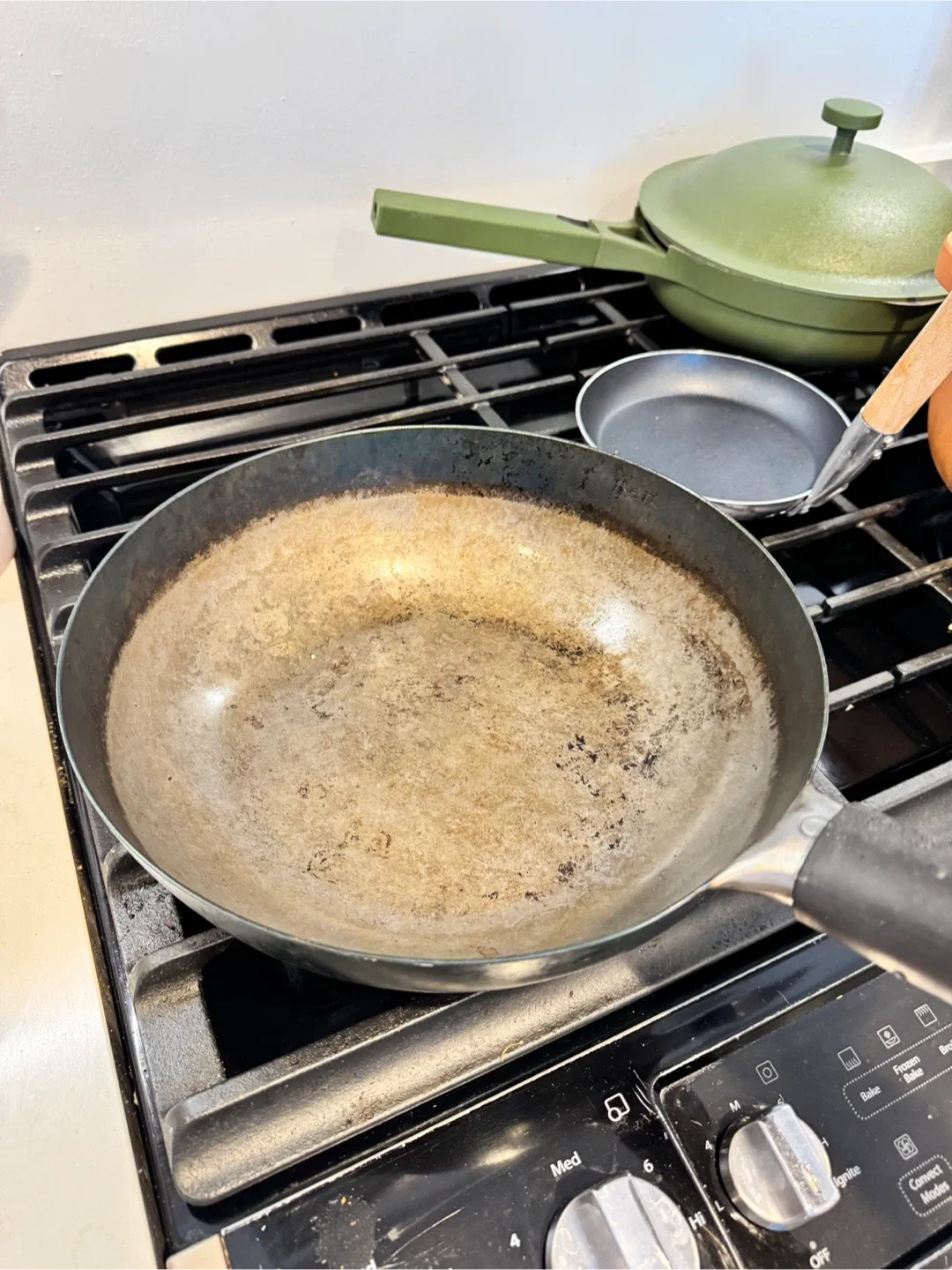 Zhensanhuan hand hammered wok (flat bottom) image indicator(2)