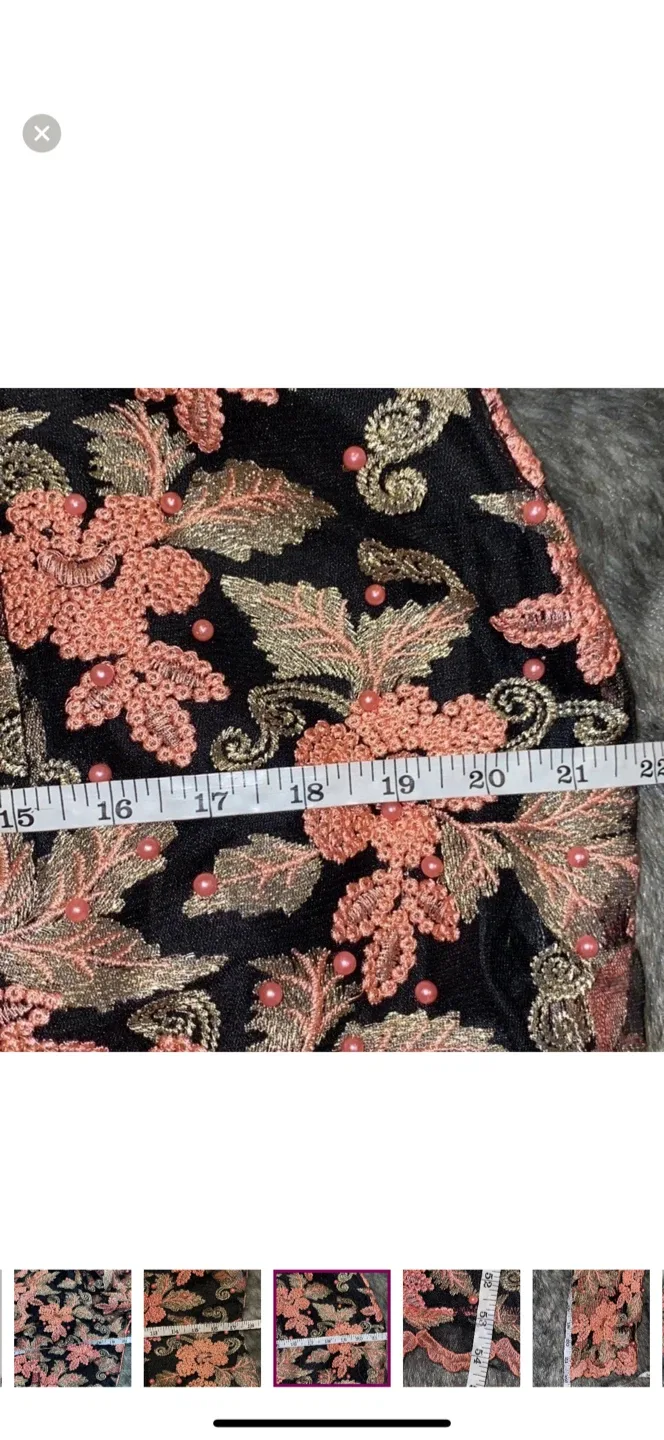 Floral Embroidered Maxi vintage voil Lace Dress image indicator(4)