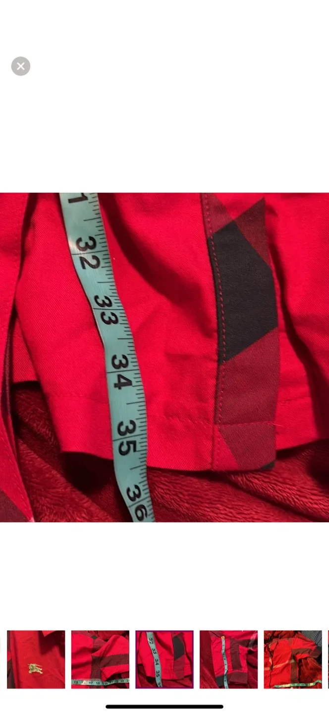 Burberry London England Red Plaid Dress XXL image indicator(4)