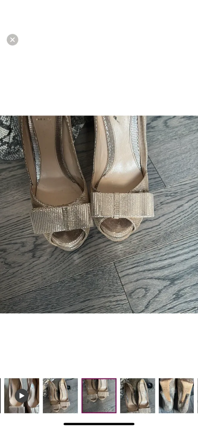 Fendi Gold Heels Size 39.5 image indicator(5)