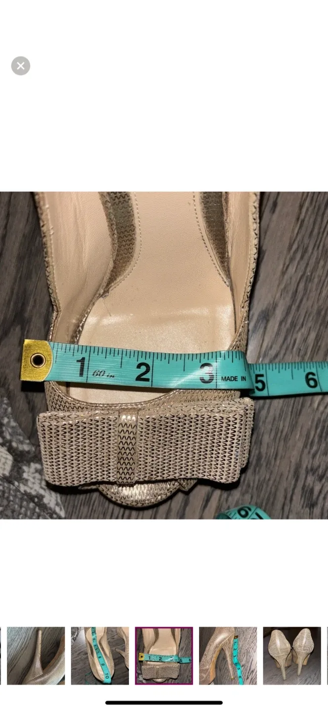 Fendi Gold Heels Size 39.5 image indicator(8)