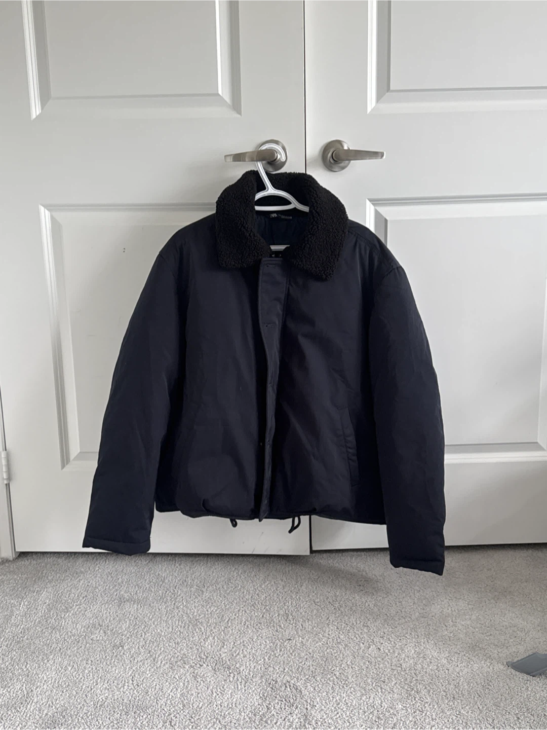 Zara Black Faux Shearling Collar Jacket - photo 4