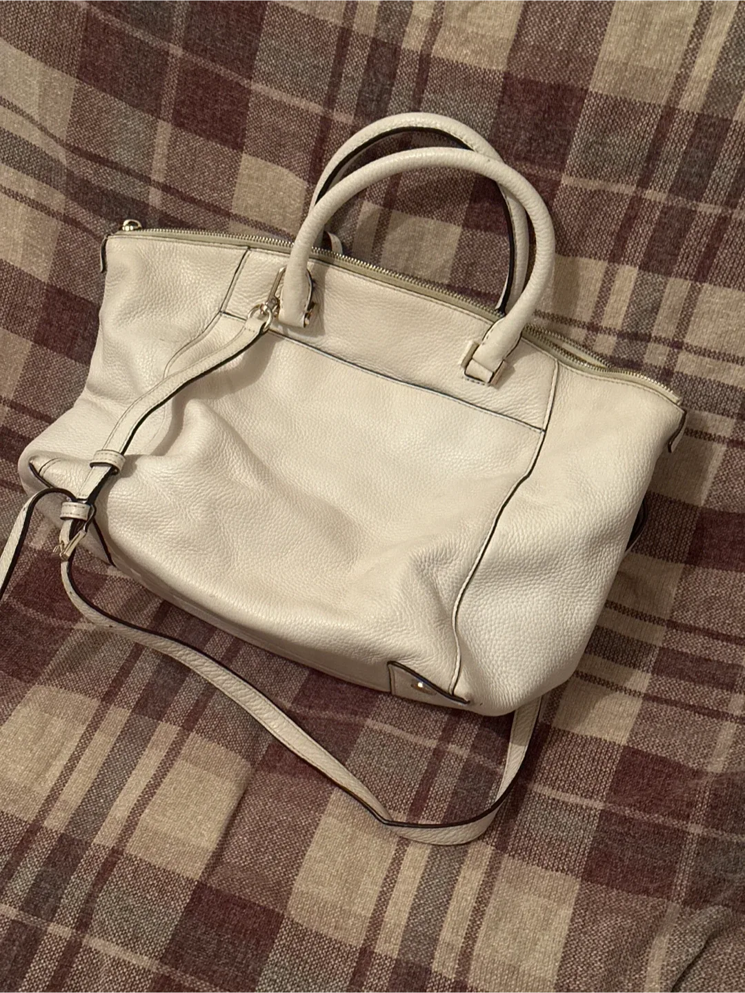 Michael Kors White Leather Tote Bag image indicator(2)