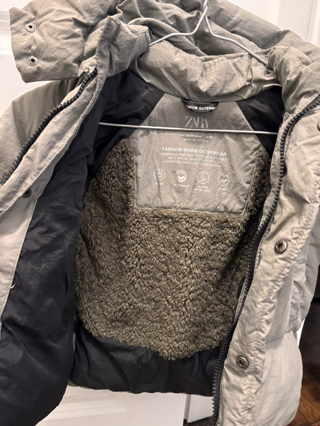 Zara Puffer Jacket and Burberry Hill Cardigan- Size 12-24 Months - photo 3