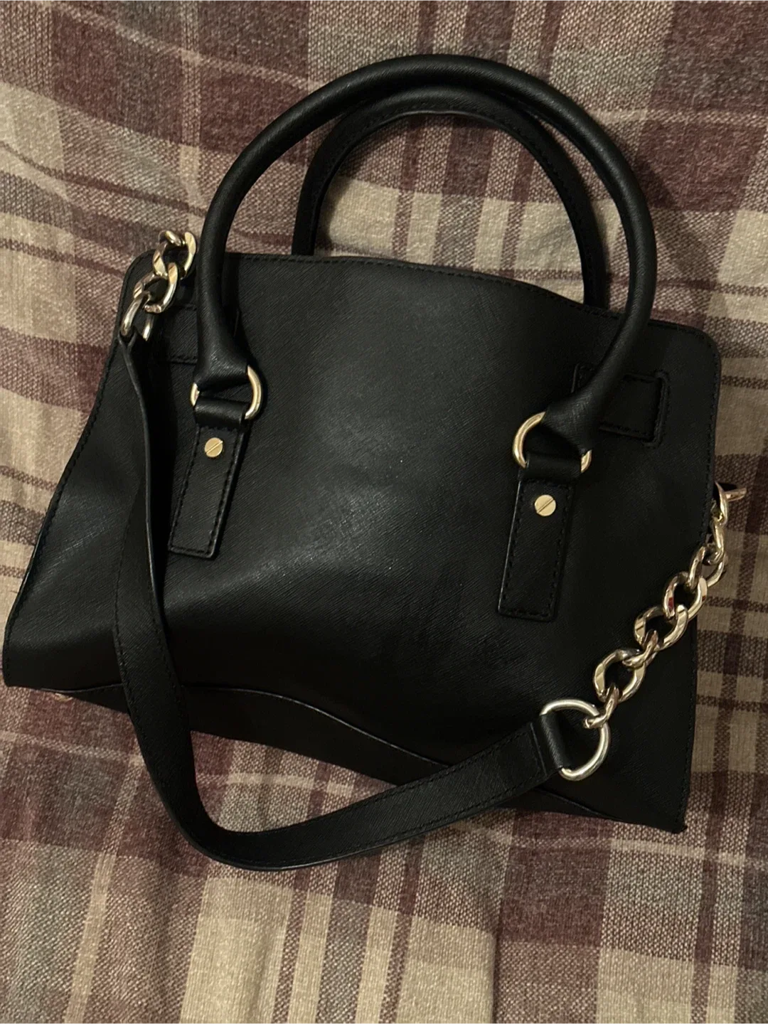 Michael Kors Black Leather Satchel image indicator(2)