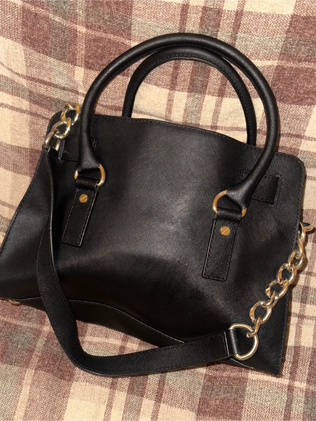 Michael Kors Black Leather Satchel image indicator(3)
