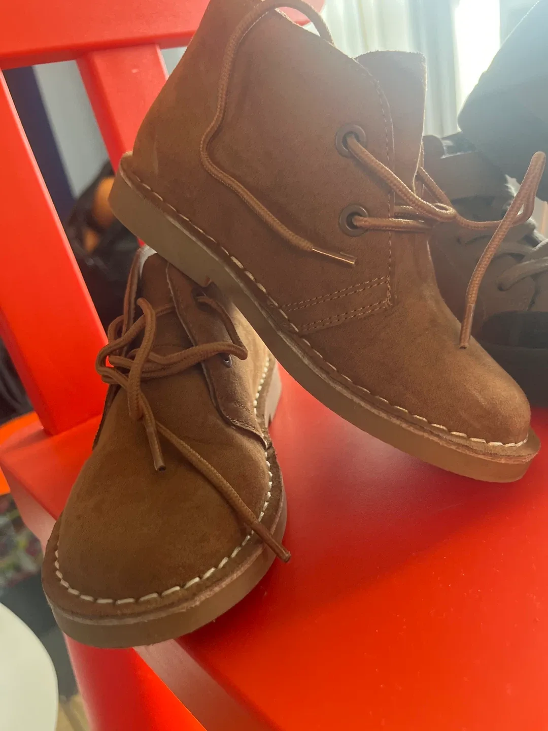 H&M Brown Suede Boots thumbnail