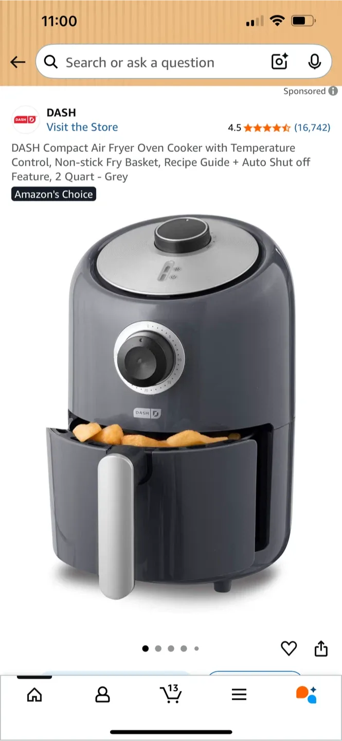 DASH Compact Air Fryer - Grey image indicator(4)