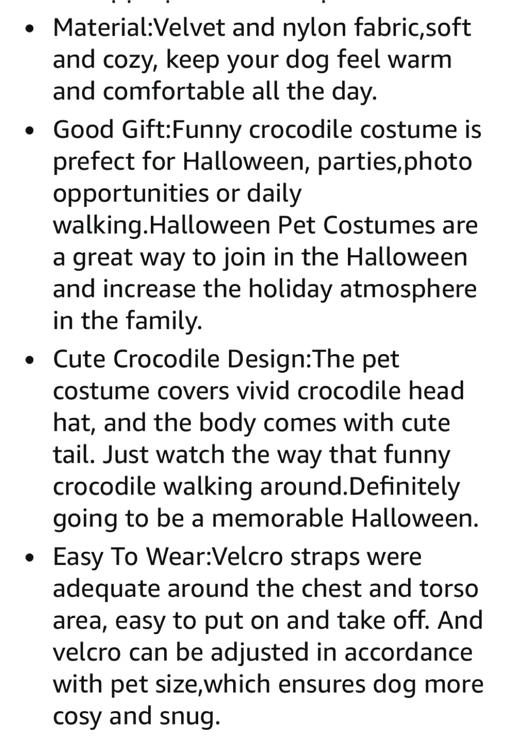 Dog Crocodile Costume - Size Medium image indicator(3)