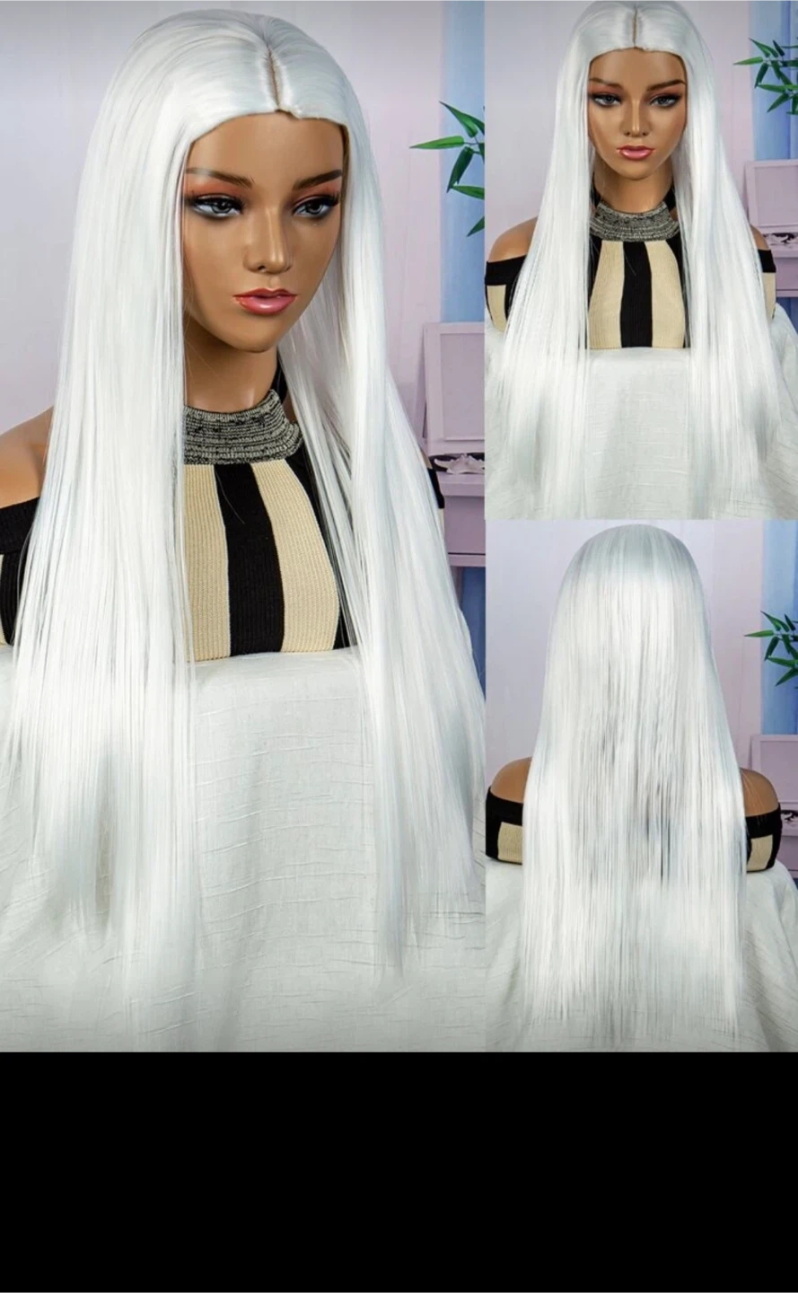 26 Inch White Wig
